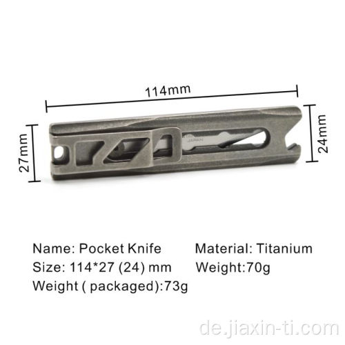 Mini Sized Titanium EDC Retractable Taschenmesser